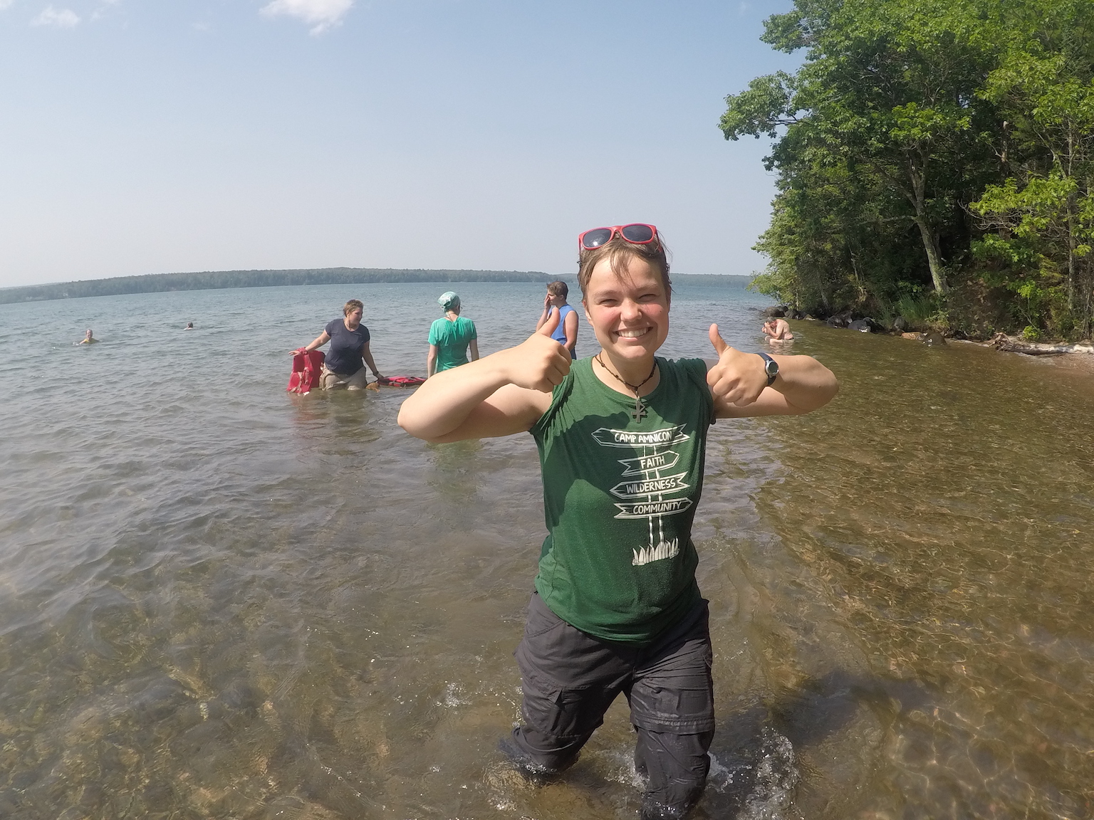 Thumbs up on Lake Superior