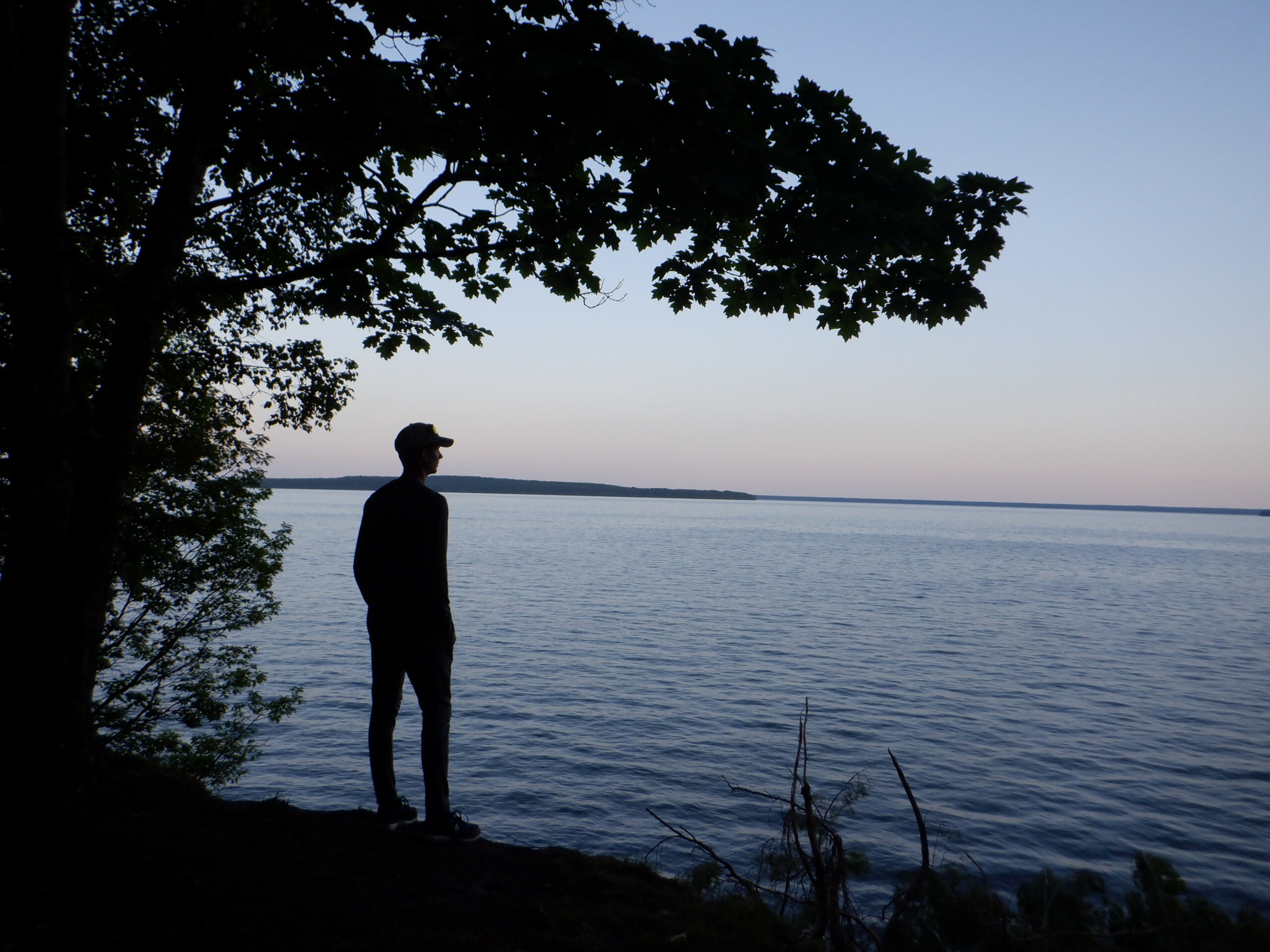 A camper experiences peace on Lake Superior